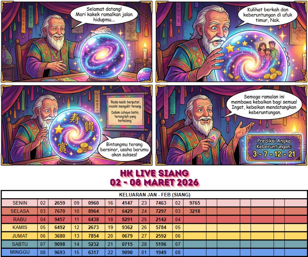 HK LIVE SIANG 02 - 08 MARET 2026